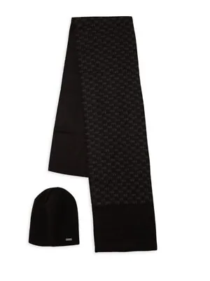 Michael Kors Scarf & Reversible Hat Black/Grey 2 Piece Set 2019 Brand New 33534C • $39.95