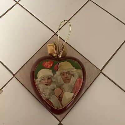 “I Love Lucy” Lucy And Ricky Plastic Heart Decoupage Christmas Ornament • $15.40