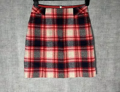 Boden British Tweed By Moon Mini Check Print Skirt Size 8 • £14.99