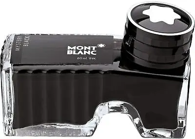 Montblanc Fountain Pen Refill Ink Bottle 60ml Mystery Black 105190 / 128184 • $27.95