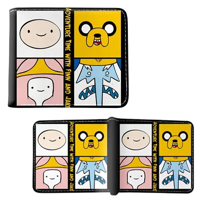 CHARACTERS SQUARE Adventure Time 4 In. Bi Fold Wallet (Fin Jake Ice King) • $11.19