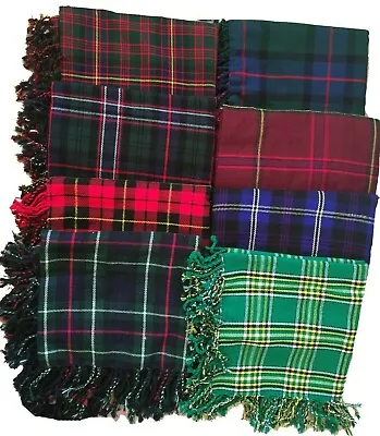 Scottish Piper Kilt Fly Plaid Various Tartan 48  X 48 /kilt Fly Plaids • £17.99