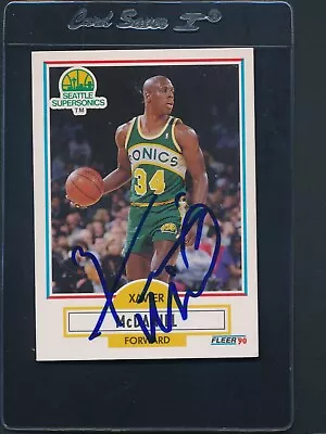 1990/91 Fleer #179 Xavier McDaniel Supersonics Signed Auto *E422 • $6