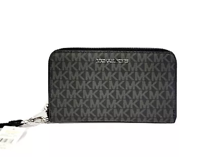 Michael Kors Jet Set Travel Brown Md ZA  Phone Holder Wristlet Wallet.  NWT $198 • $79