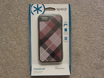 ☀️ $35 NEW SPECK FabShell MegaPlaid Mulberry Black Case IPhone 5 5S SPK-A0762 • $18.49