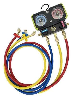 HVAC Motor Tech Mini Split AC  Refrigerant Diagnostic Manifold Gauge & Hoses Set • $53.99