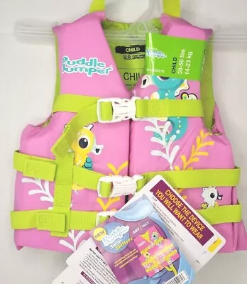 NWT Stearns Puddle Jumper Swim Shifters Child Life Jacket Vest Pink 30-50lbs NEW • $22.95