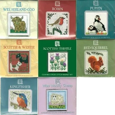 £6.50 • Buy Textile Heritage Cross Stitch Kit - Fridge Magnet - 8 Designs - Made In Scotland