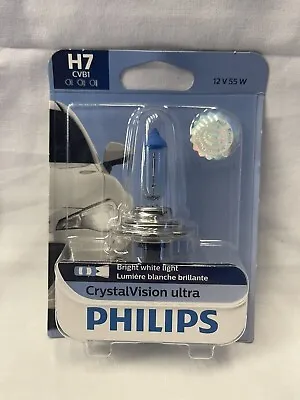 Philips Headlight Crystalvision Ultra Bulb Replacement H7 CVB1 H7CVB1 *NEW* • $9.95
