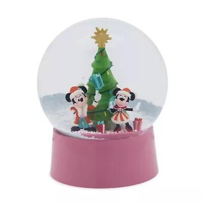 Disney Parks 2023 Santa Mickey And Minnie Mouse BOXED Holiday Snowglobe New • $48.94