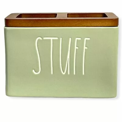 Rae Dunn Ceramic Brush Holder For Make-up Or Tooth Brushes Or Office Light Green • £31.84