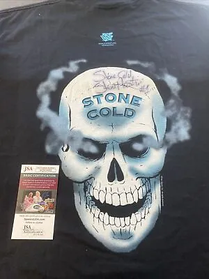 “RARE”STONE COLD STEVE AUSTIN 3:16 JSA AUTOGRAPHED-VINTAGE 90s TSHIRT WWE-NICE • $250