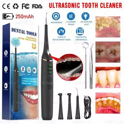 Electric Ultrasonic Dental Calculus Remover Tartar Scaler Scraper Tooth Cleaner • $21.99