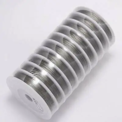 Stainless Steel Beading Wire Metal Tiger Tail Thin String Spool 0.3mm 0.45mm • $3.99