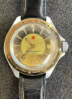 Vintage Russian Vostok Amphibia 17 Jewel Automatic Watch..TJ325 • $89.50