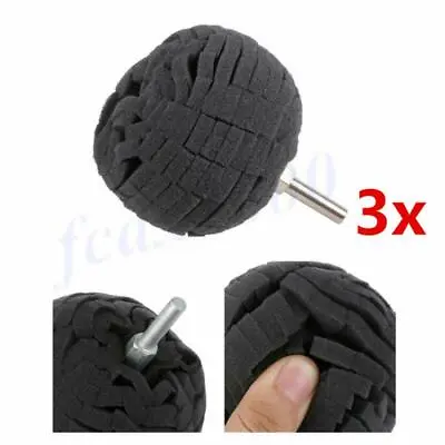 3x 3  Polishing Ball Buffing Finishing Pad Car Polisher Waxing Accessories Black • $16.99