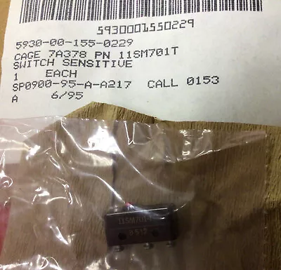 11SM701-T Micro Switch Honeywell Microswitch SM Series SPDT Pin Plunger • $9.99