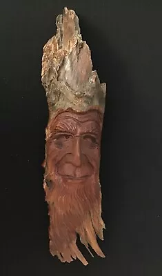 Hand Carved Pine Knot Wood Spirit Signed By Master Carver - L. Holloway • $85