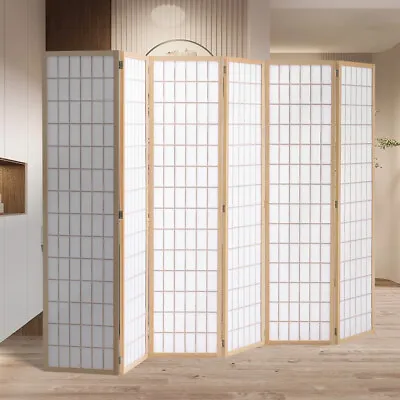 4/6 Panel Folding Room Divider Wall Partition Privacy Screen Separator Japanese • £79.95