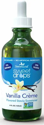 SweetLeaf Drops Liquid Stevia Sweetener Vanilla Creme 4 Oz • $18.84