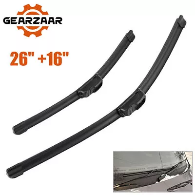 2Pcs/set Front Windscreen Wiper Blades Set For Hook U-type Arm 26 +16  Universal • $17.33