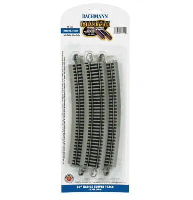 Bachmann EZ-Track ~ 26  Radius Curved Track ~ HO Scale ~ 5 Pieces ~ 44519 • $51.20