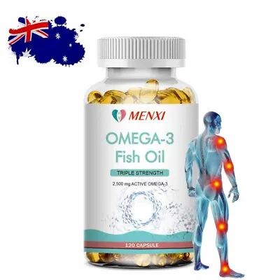 Omega 3 Fish Oil Capsules Triple Strength 2500 Mg EPA & DHA Joint Support • $16.53