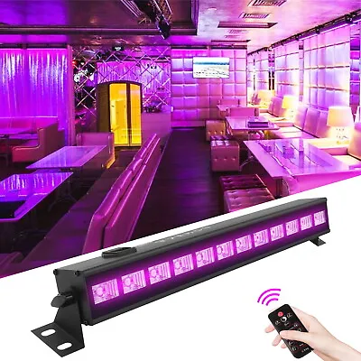 £20.99 • Buy 36W 12 LED UV Wall Wash Light Black Stage Light Bar DMX Disco Party DJ Light