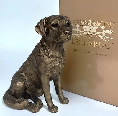 Labrador Ornament Leonardo Reflections Bronzed Figure Home Decor Dog Lover Gift • £17.95