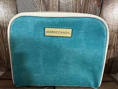 MoroccanOil Blue Cosmetic Makeup Travel Zipper Bag 8  Length • $12.95