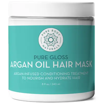 Pure Body Naturals Argan Oil Hair Mask 8 Ounces • $12.95