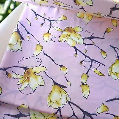 Silky Satin Dress Craft Fabric Plain Flowers Luxury Wedding Material 150cm Wide • £4.99