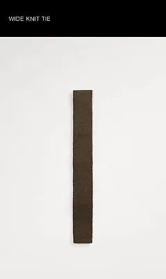 ZARA Men’s Wide Slim Modern Knit Brown Tie Accessory • $12