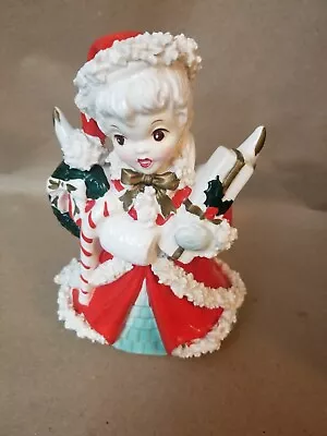 Napco 1956 Vintage Christmas Shopping Girl Angel Planter Japan  • $79.99