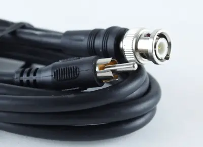 RG-59U = BNC To RCA Male Phono Cable 1.5m Video CCTV Coax Lead Plug Adapter • £2