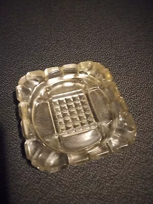 Vintage Glass Ashtray Klondike Pattern Clear 3 1/4  • $9.99