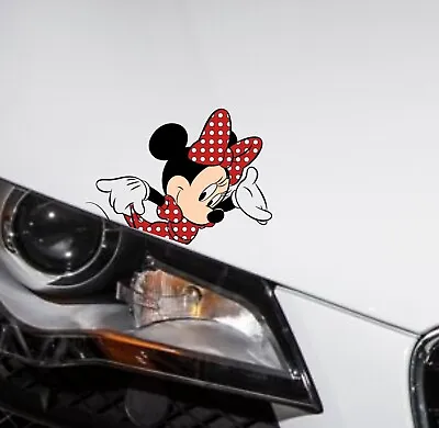 1x MINNIE MOUSE CAR STICKER PEEKER GRAPHICSDECALSVINYL PK12 • £2.50