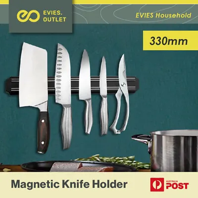 Wall-Mount Knife Magnet Storage Holder Chef Rack Strip Utensil Kitchen Tool AU • $16.79