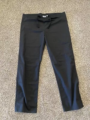 Landau Pants Women Medium Essentials Black Drawstring Work Scrub 760 • $15