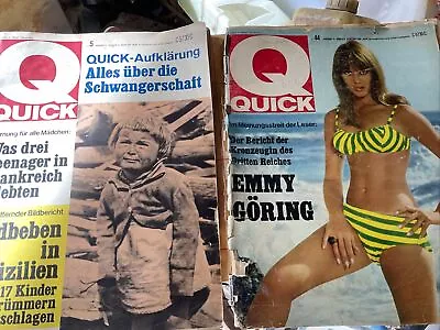 Vintage German Magazine - Q QUICK X 2 1966 1968 • $30