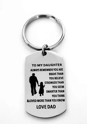 To My Daughter Love Dad Keychain • $8.11