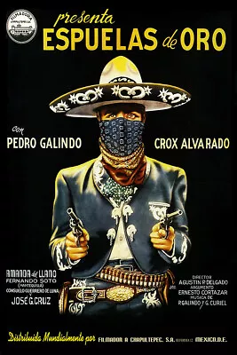 Espuelas De Oro Vintage Mexican Cinema Movie Poster • $9.99