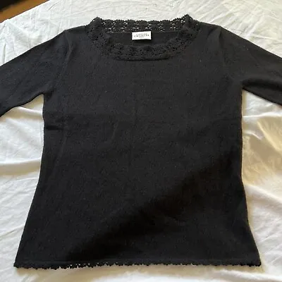 £70 • Buy CAROLINE CHARLES  Soft Black Cashmere, Sweater Retails £295 Bargain £73 SizeM