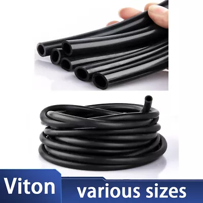 Black Fluorine Rubber Tube Fuel Hose Vacuum Petrol Diesel Pipe Seal Hose Φ2-32mm • $9.75