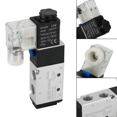 $28.49 • Buy Pneumatic Electric Solenoid Air Valve 4V210-08 Dc24V 2 Position 5 Way PT 1/4 