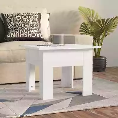 VidaXL Coffee Table High Gloss White 55x55x42 Cm Engineered Wood • $76.88