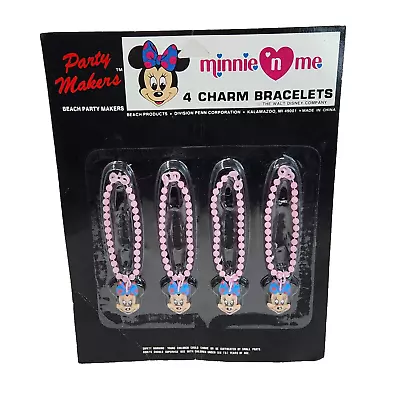 Vintage Minnie N Me Disney Charm Bracelets Minnie Mouse Party Makers New Sealed • $20