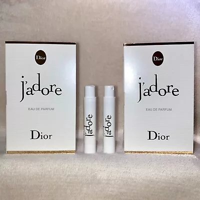 2x Dior J'adore Eau De Parfum Sample Sprays .03oz 1ml New In Cards • $9.89