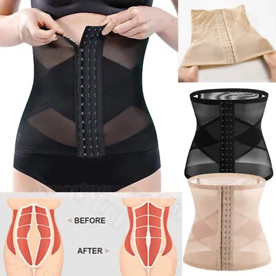 Long Torso Waist Training Trainer Cincher Underbust Boned Corset Belt Shapewear • £4.79