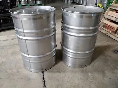 55 Gallon Stainless Steel Drum Barrel Closed Top NEW OTHER THICK Sku 332 • $355